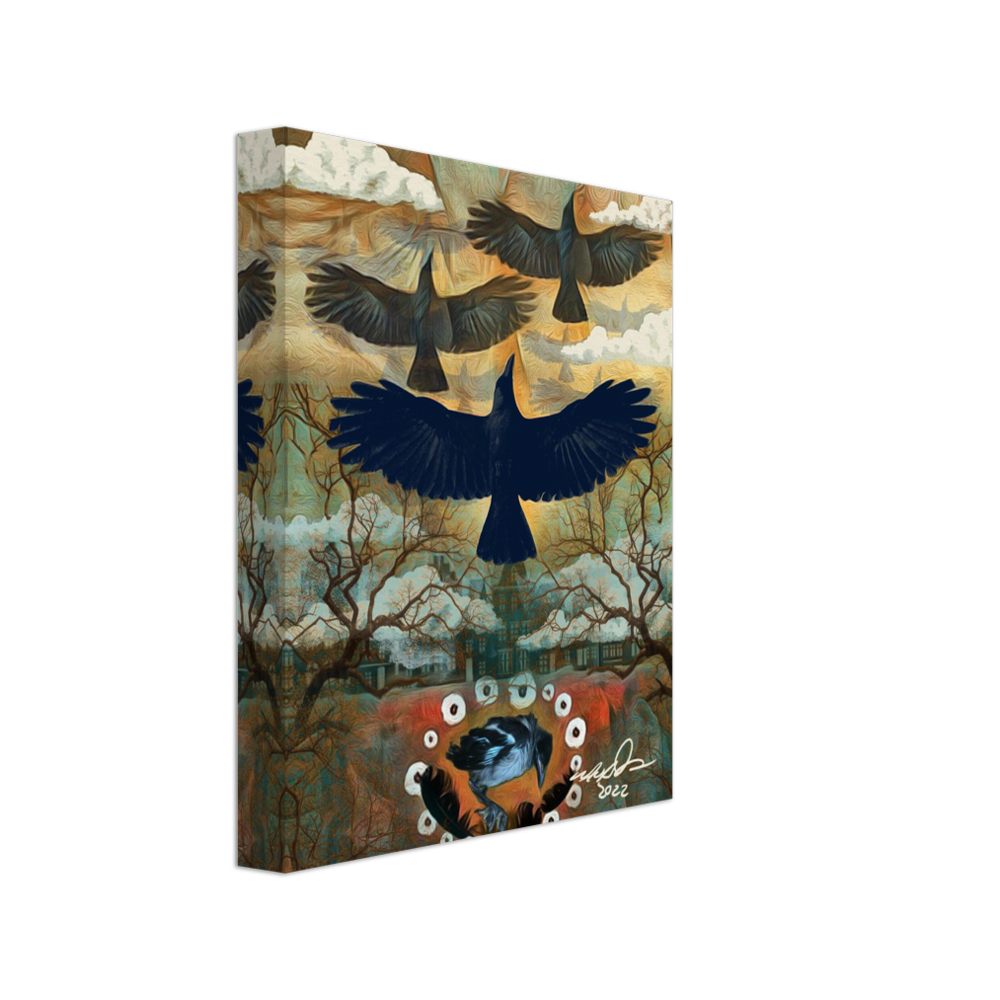 8 x 10 Canvas Urban Crow - Release