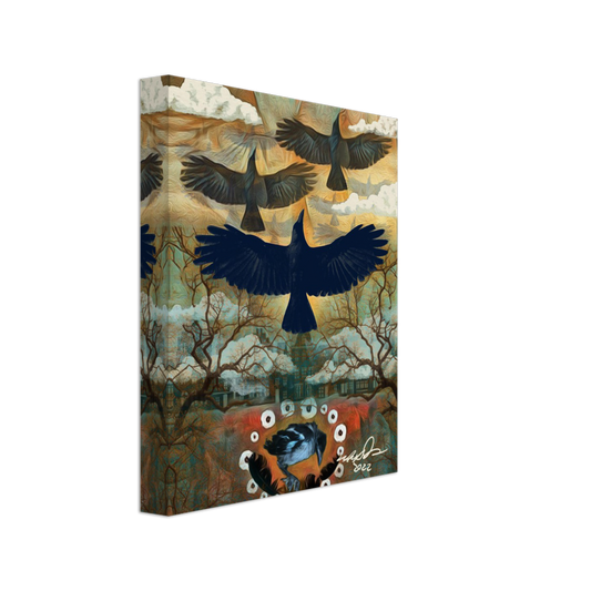 8 x 10 Canvas Urban Crow - Release