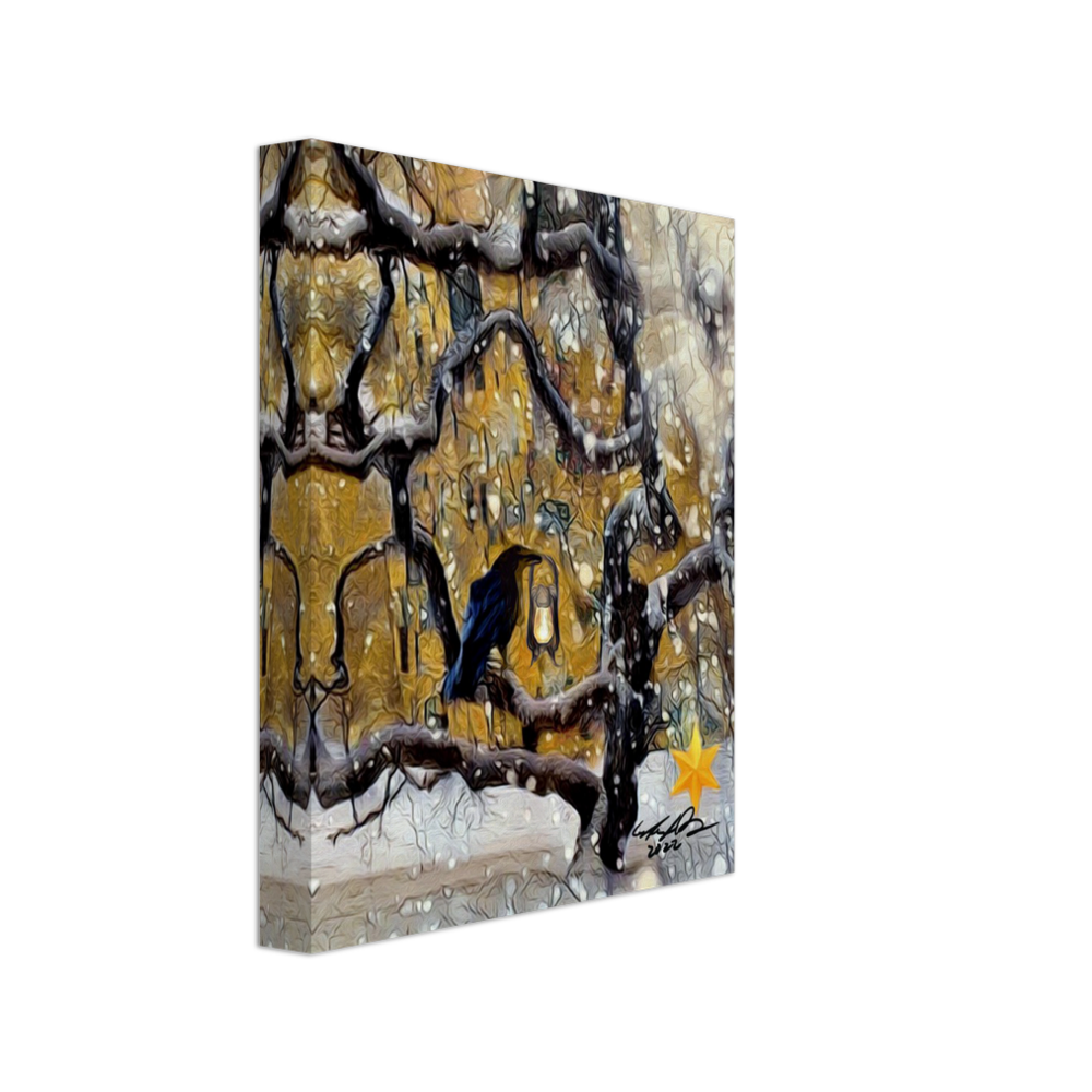 8 x 10 Canvas Crow Tarot - The Hermit