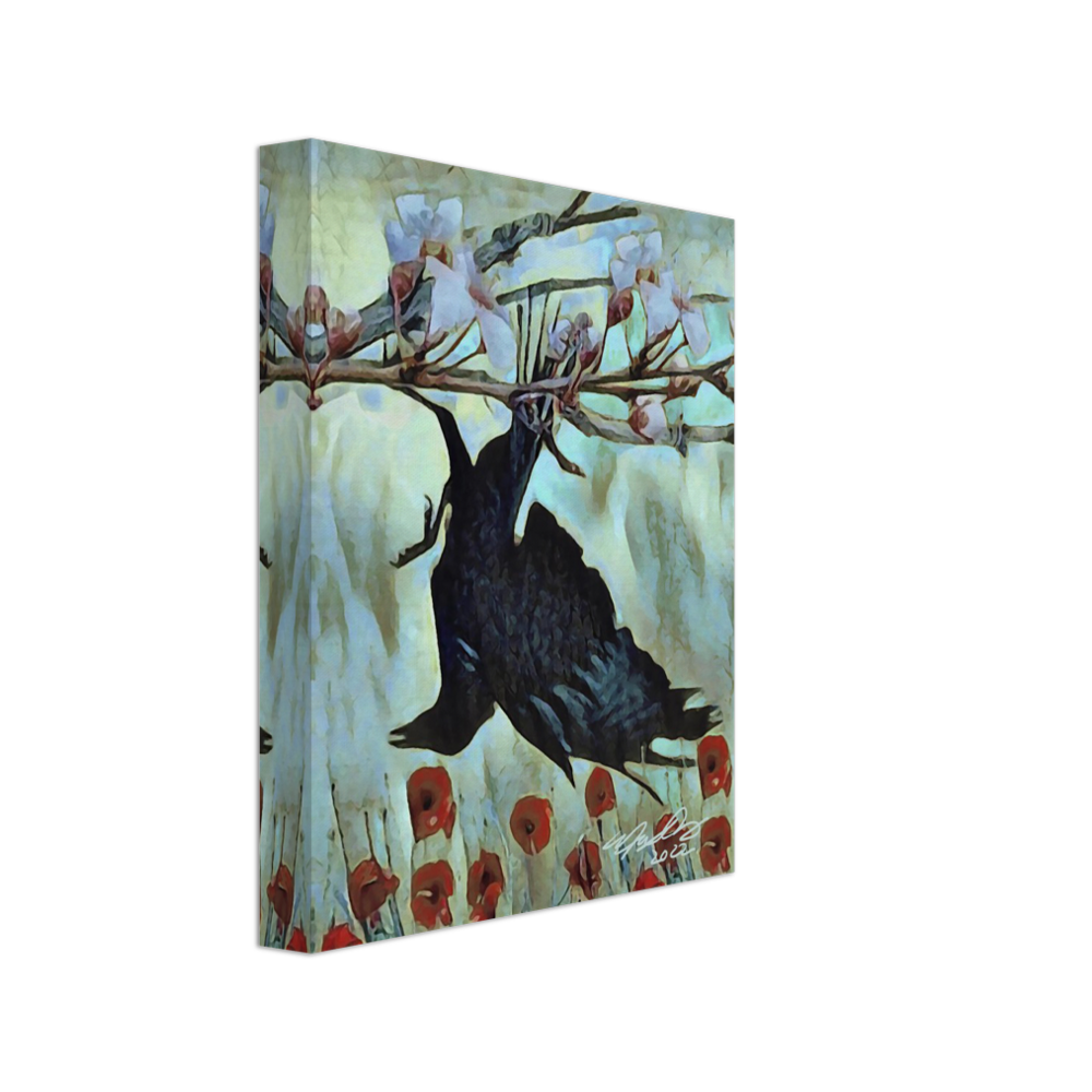 8 x 10 Canvas Crow Tarot - Hanged Man